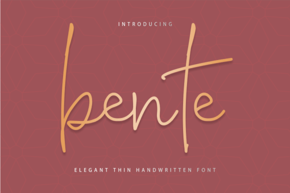 Bente: A Script Font That Breathes Life Into Your Creations
