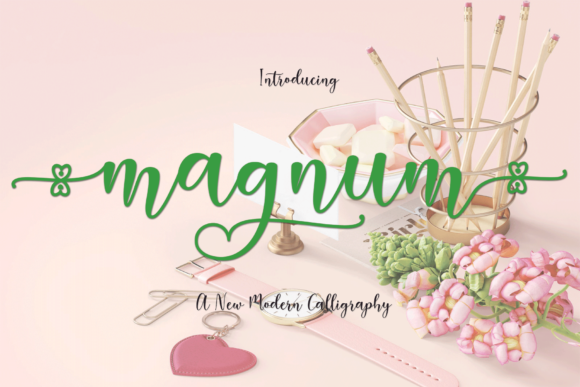 Magnum Script Font for Editorial Design